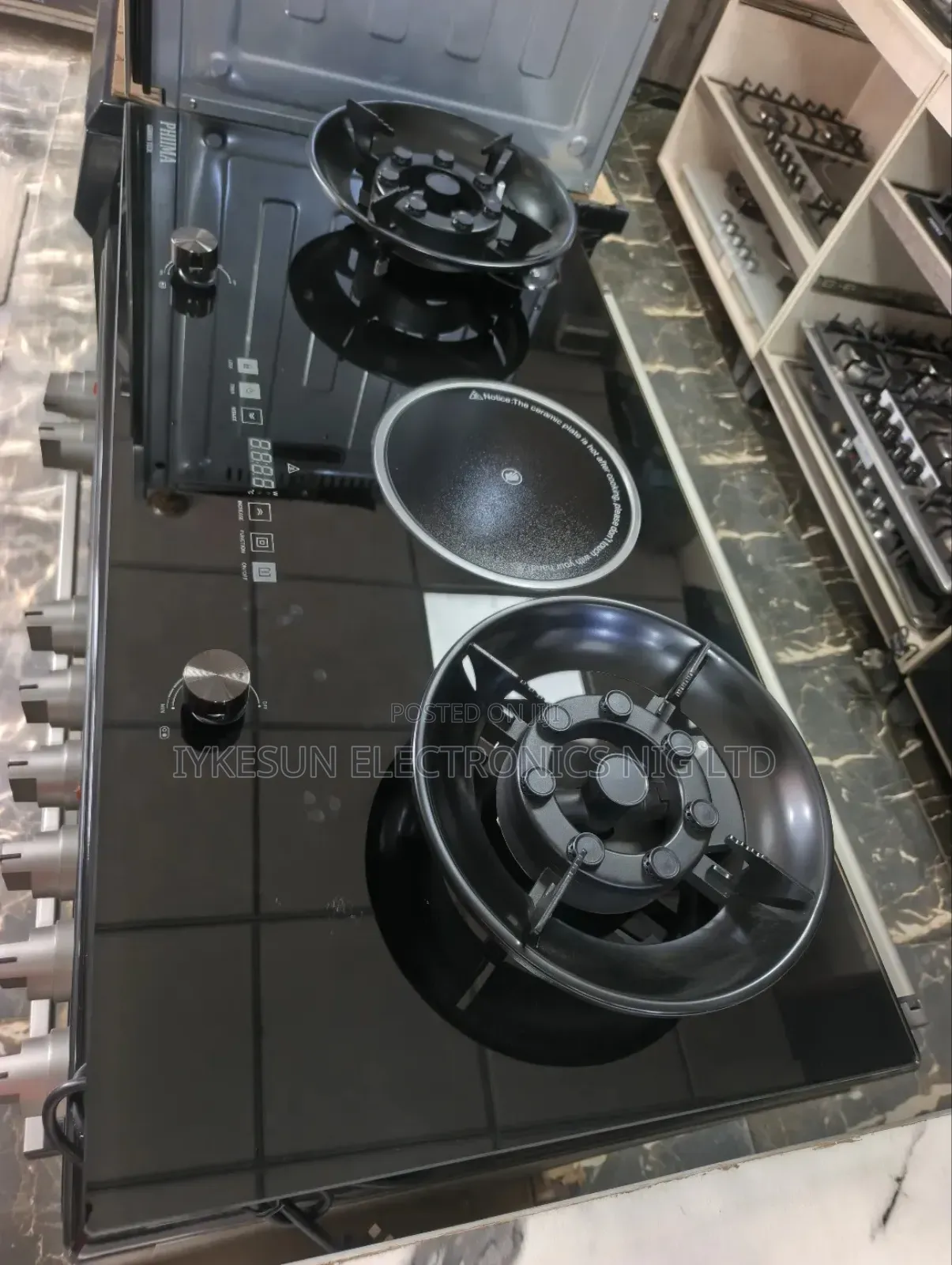 Original PHIIMA Built-in 45X90CM 2+1 Flips Up Gas Electric Cooker.