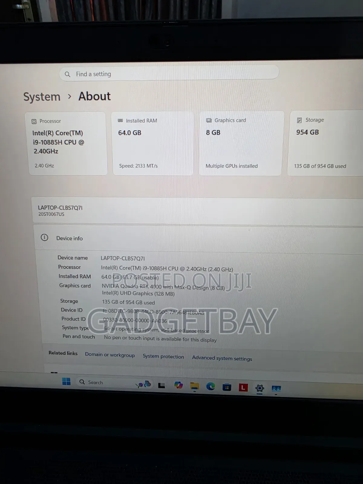 Laptop Lenovo ThinkPad P15s 64GB Intel Core i9 SSD 1T