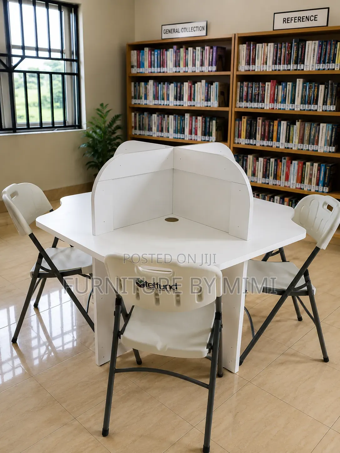 Premium 4-Seater Library Study Carrel CBT Desk – Heavy Duty
