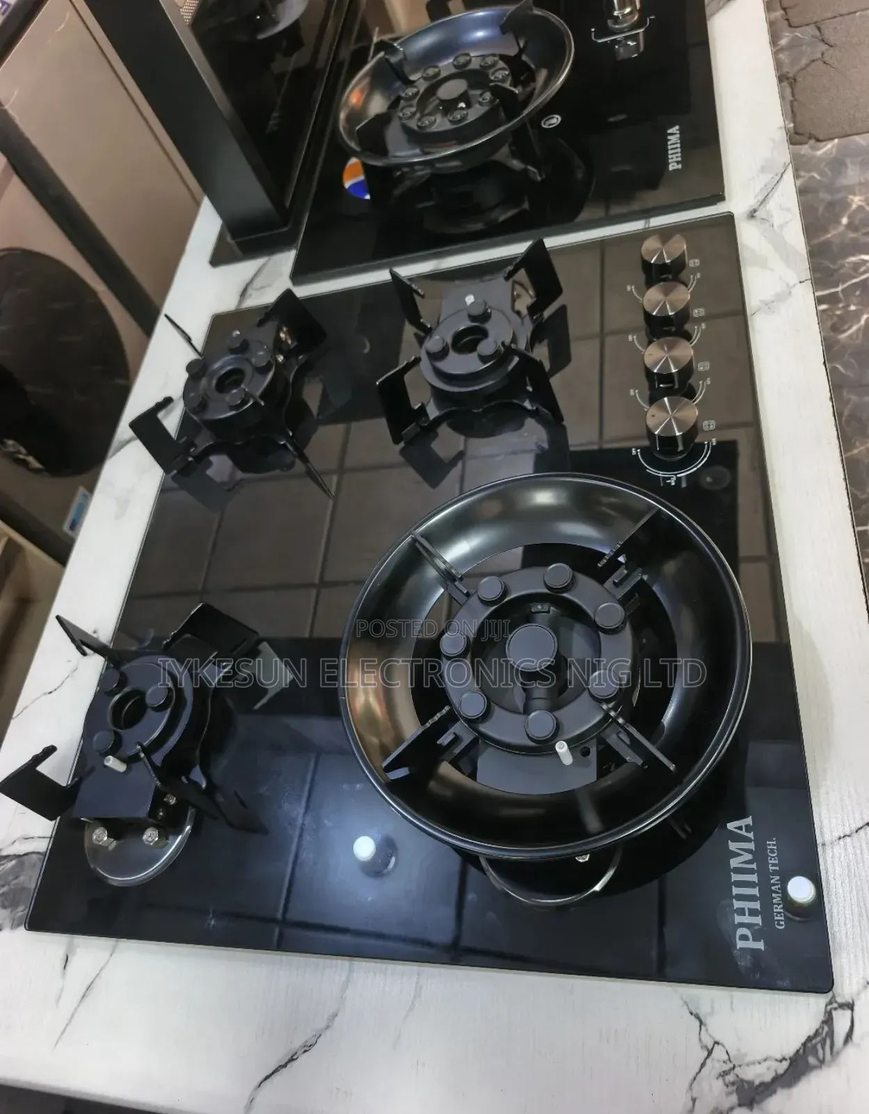 Original PHIIMA Built-in Flips Up 4 Burners Automatic Gas Cooker HOB.