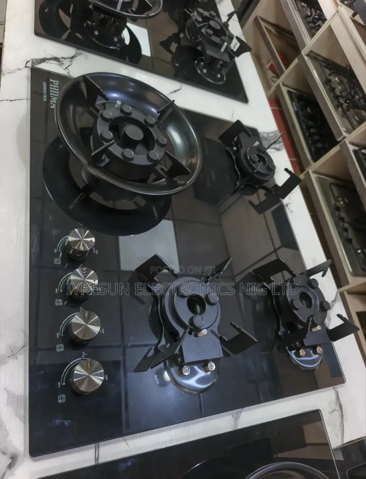 Original PHIIMA Built-in Flips Up 4 Burners Automatic Gas Cooker HOB.