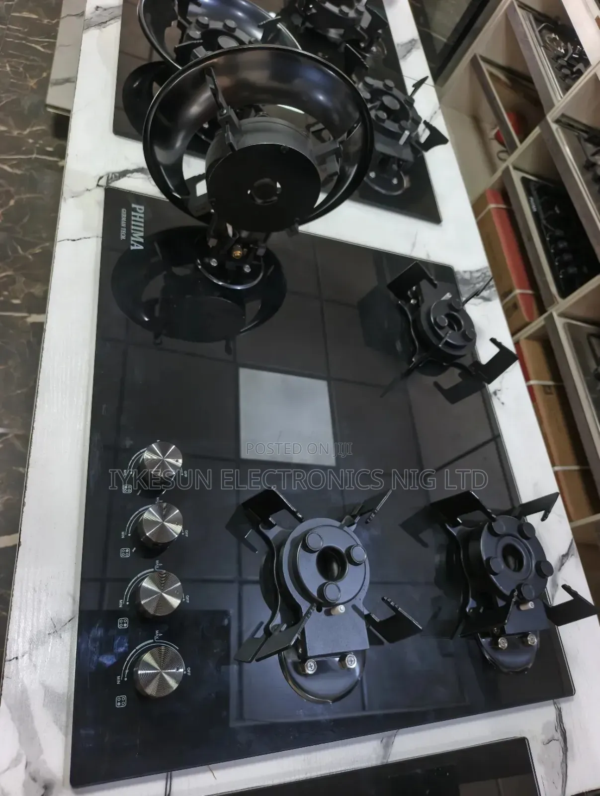Original PHIIMA Built-in Flips Up 4 Burners Automatic Gas Cooker HOB.