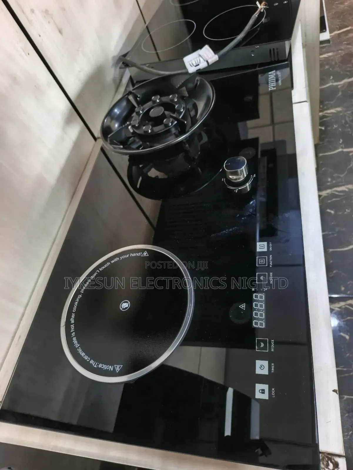 Original PHIIMA Inbuilt Blueflame Light 1+1 Flips Up Gas Ele Cooker