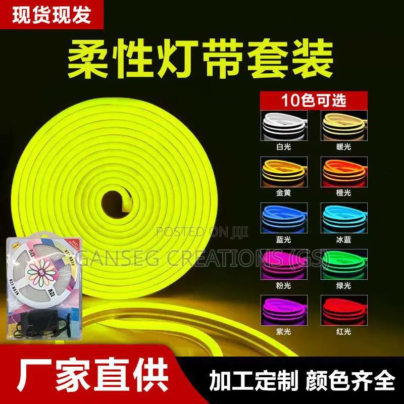 5V RGB Neon Strip Light 5M USB Waterproof Flexible Ribbon Tape .