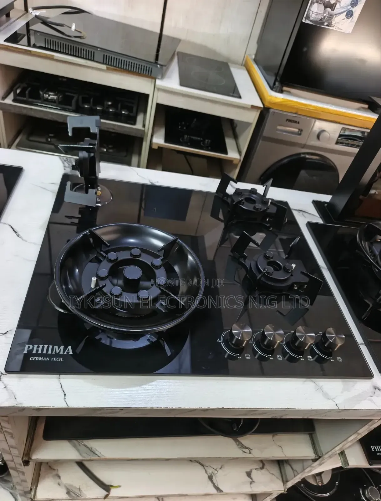 Original PHIIMA Built-in Premium Luxury 60CM Flips Up 4 Gas Cooker HOB
