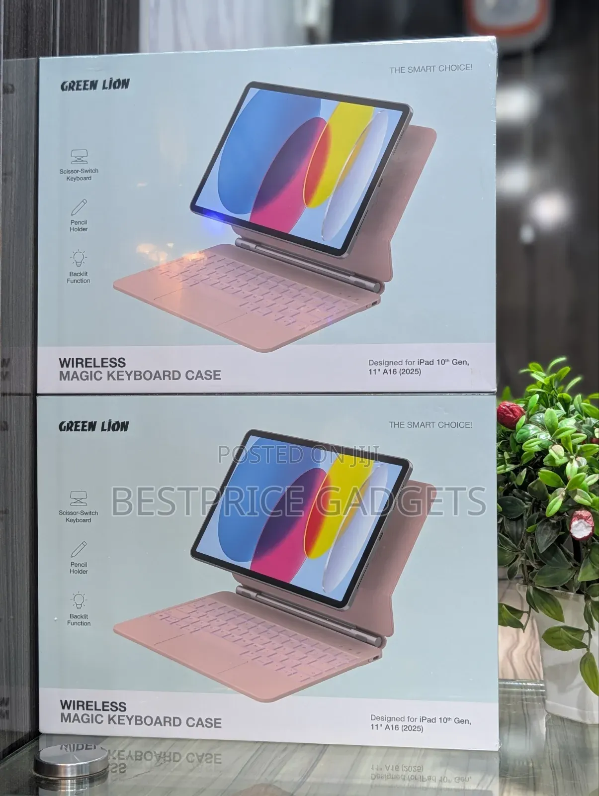 Greenlion Magic Keyboard iPad 10th Gen, iPad 11th Gen, New Pink