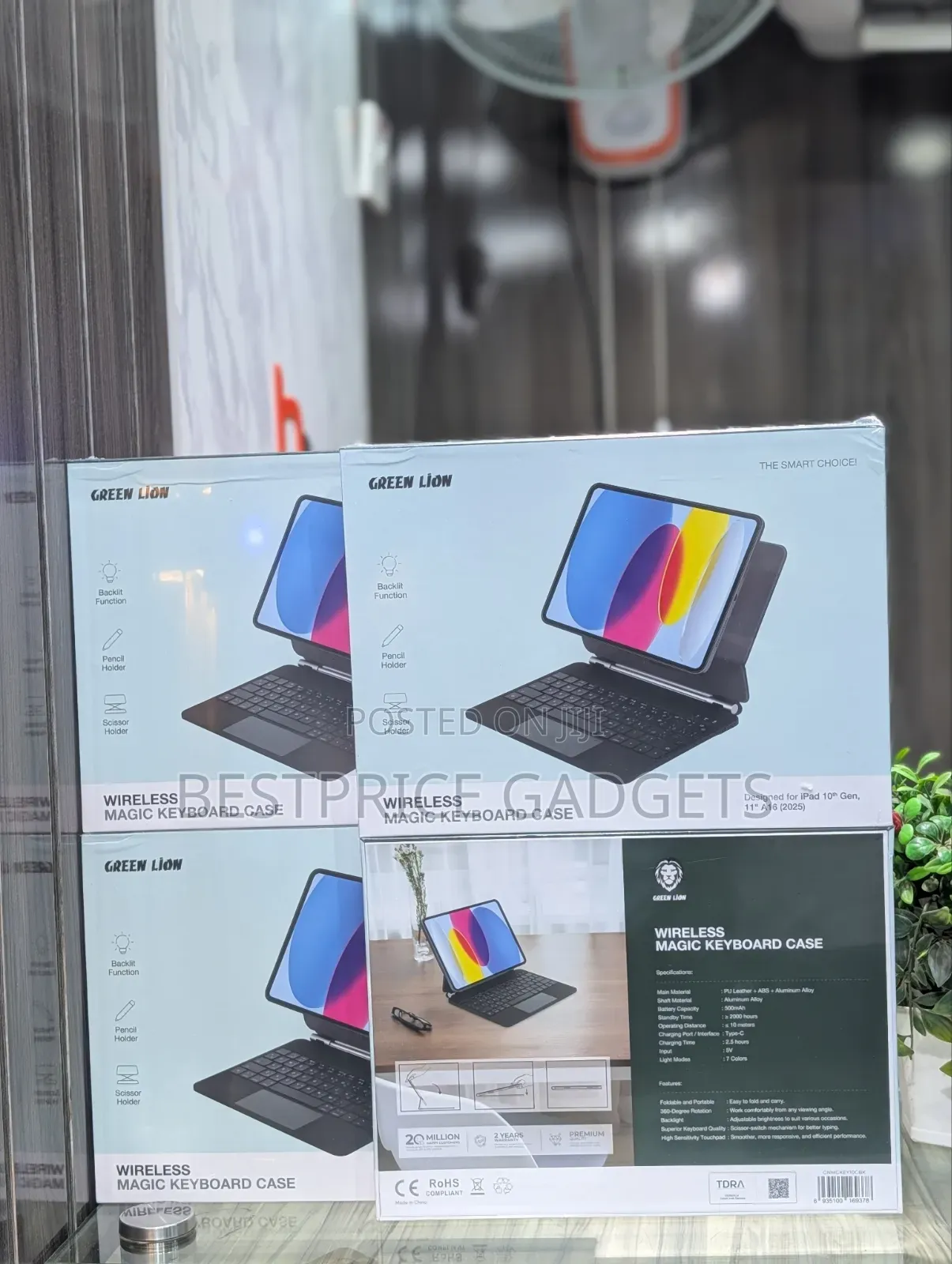 Greenlion Magic Keyboard iPad 10th Gen, iPad 11th Gen, New Black