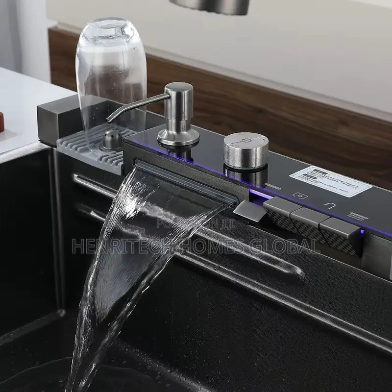 Multifunctional 304 Stainless Steel Kitchen Sink – 5 Button Control