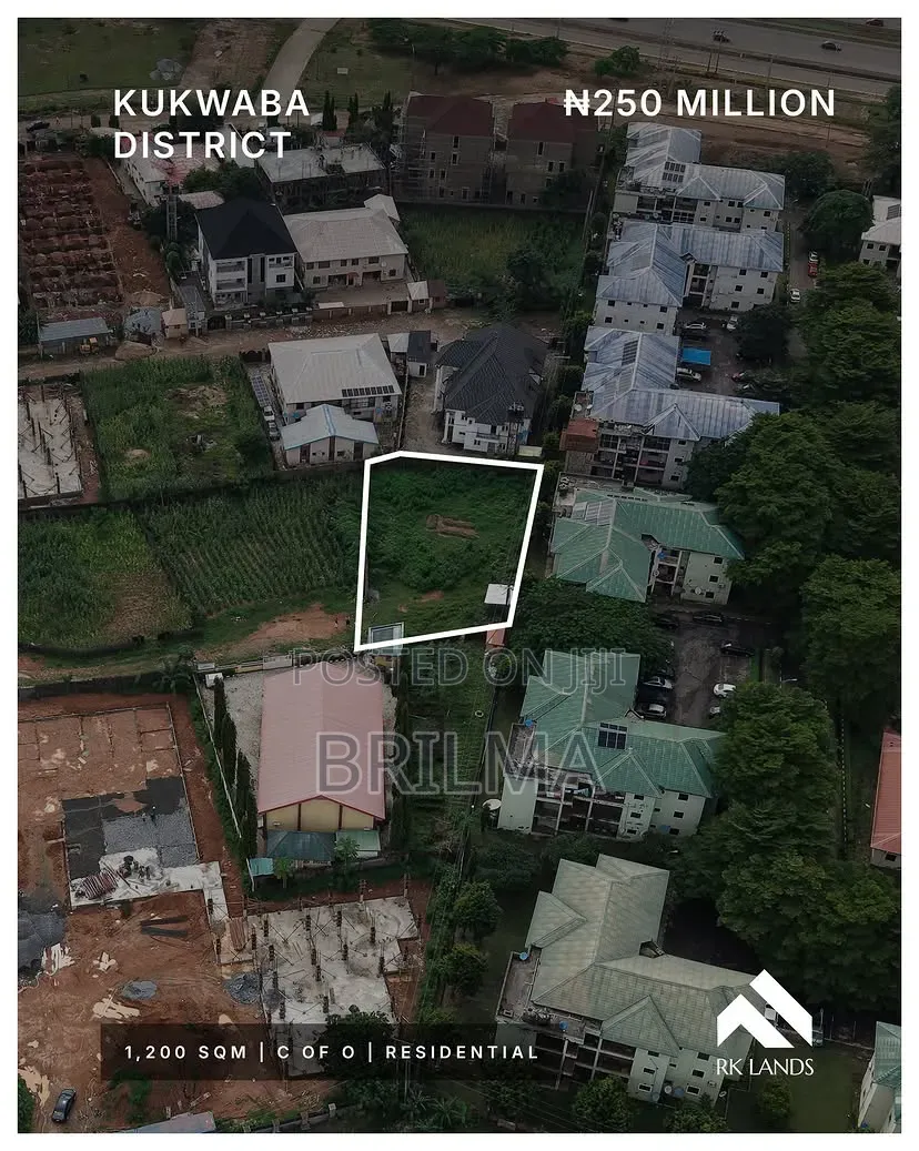 1200 SQM Residential Land in Kukwaba for Sale