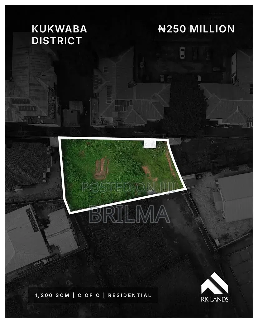1200 SQM Residential Land in Kukwaba for Sale