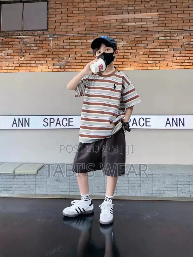 2 Piece Round Neck Top and Short for Boys