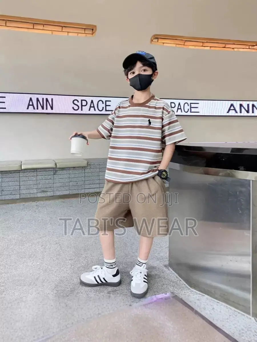 2 Piece Round Neck Top and Short for Boys