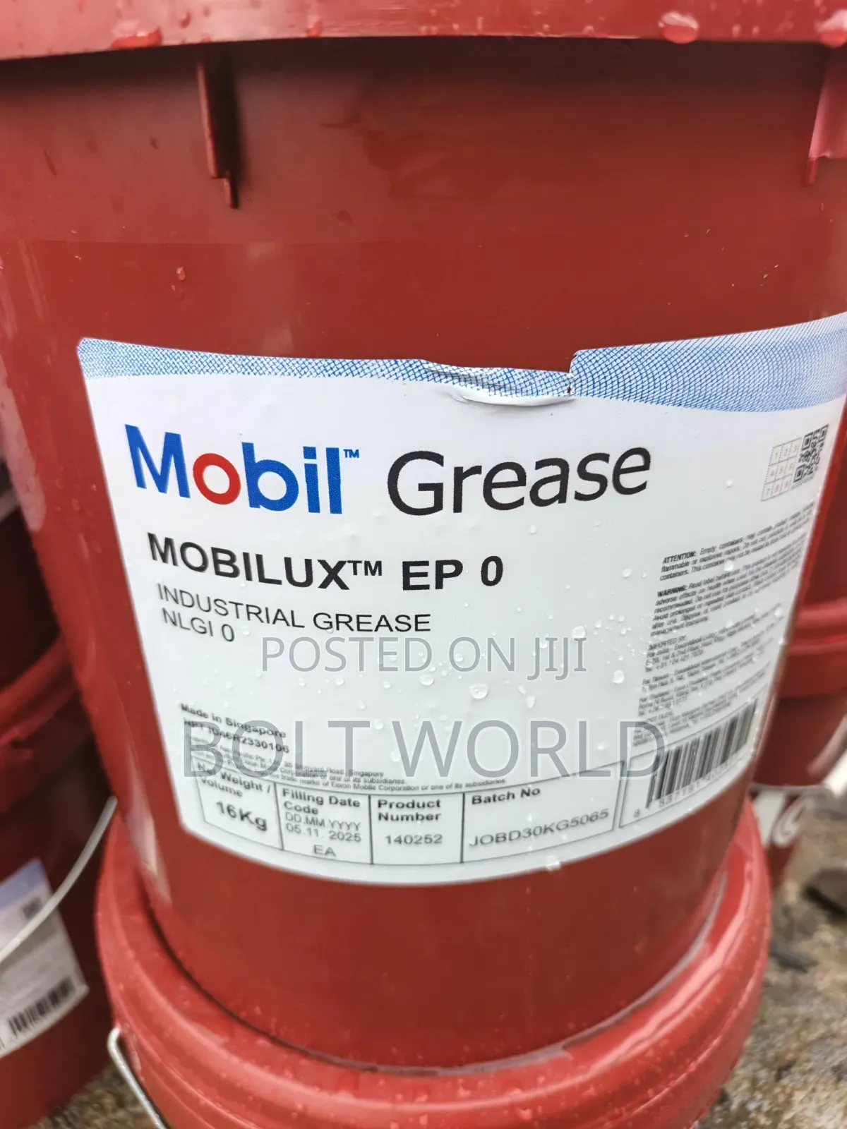 Mobil Mobilux Ep O Industrial Grease 18kg Pail