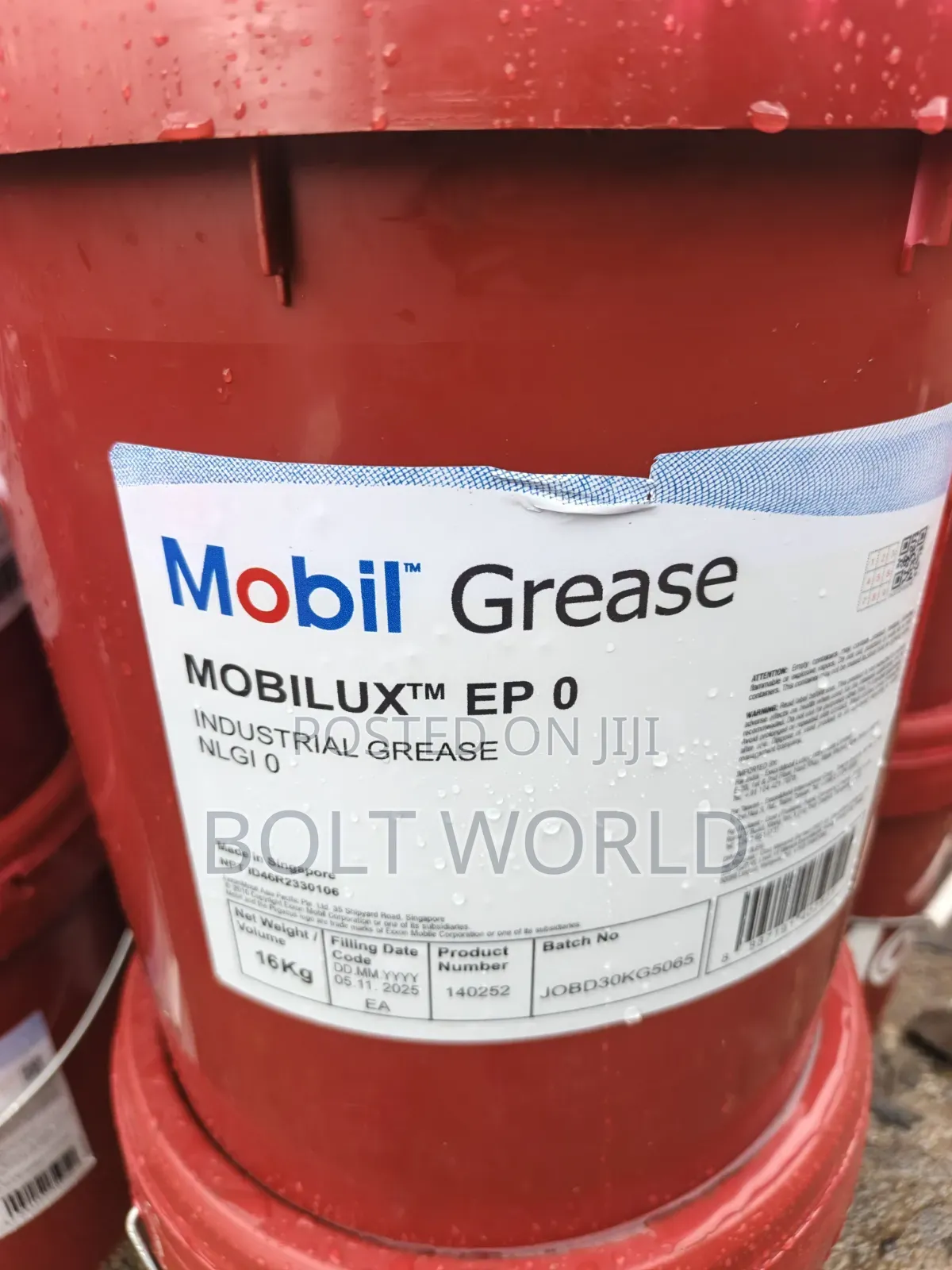 Mobil Mobilux Ep O Industrial Grease 18kg Pail