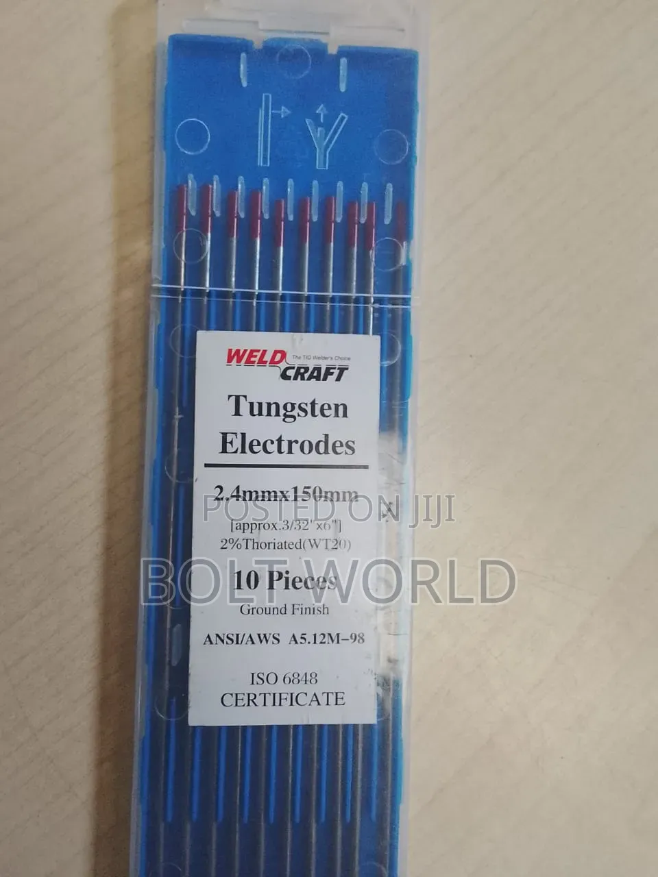 Weld Craft Tungsten Electrode 2.4x150 (10)pcs