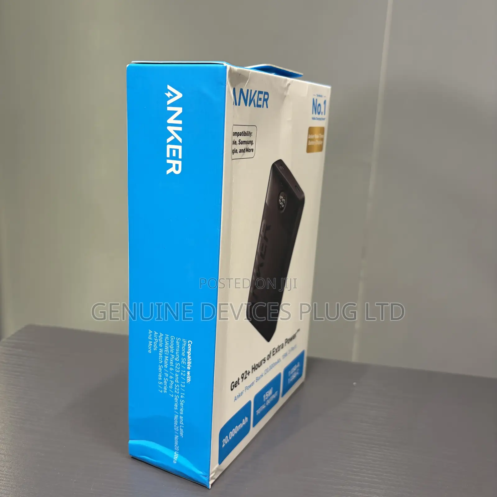 Anker PowerBank 20,000mah, 15w, 2-Port - Get 92+ Hours of Extra Power