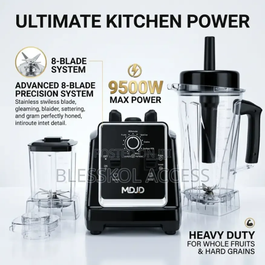 MDJD 9500W High-Power Blender With Double Cups