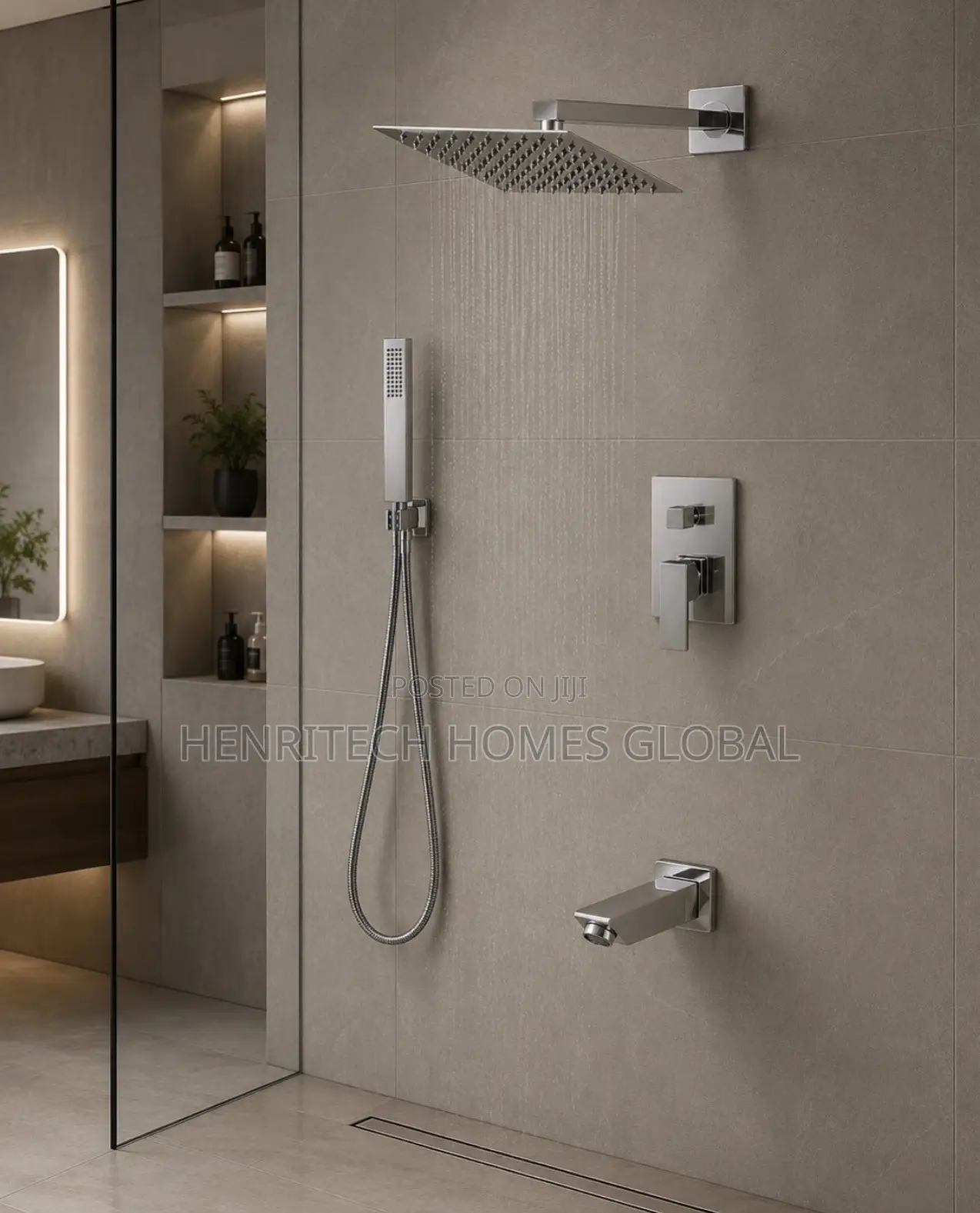 5-Way Chrome Conduit Shower – Premium Anti-Rust Material