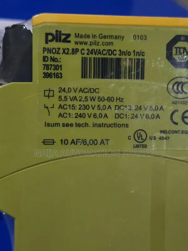 787301 | PILZ | PNOZ X2.8P C 24vac/Dc 3n/O 1n/C | Safety Relay Module