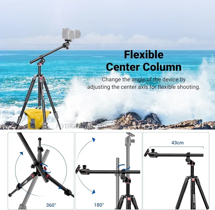 8Ft 360 Over Head Professional Tripod for Camera Mobile Phone