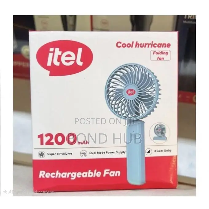 Itel Cool Hurricane 1200mAh Rechargeable Fan IFR-H301.