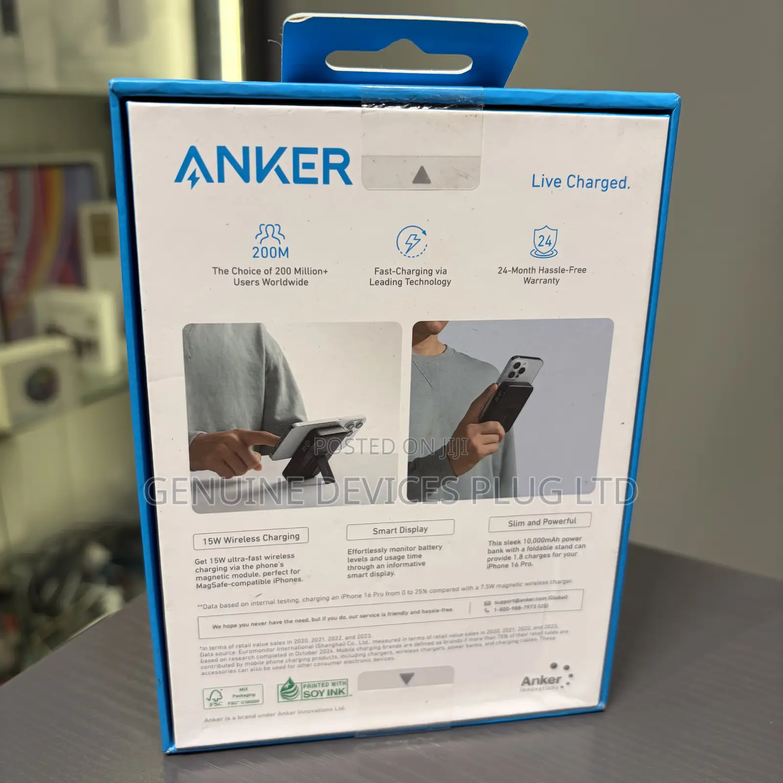 Anker MagGo Power Bank, 10,000mAh Qi2-Certified 15W Portable Charger