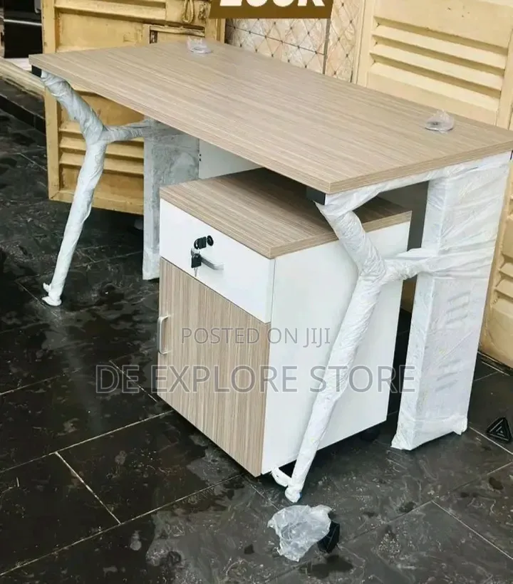 Affordable Office Table White and Brown