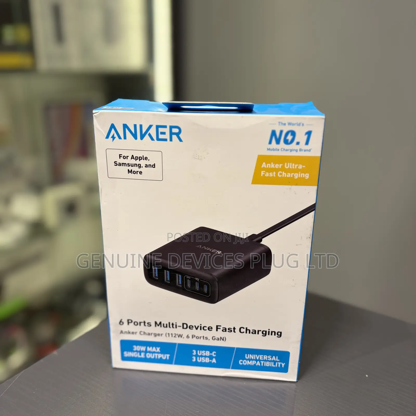 Anker Desktop Charger - Fast Charging 112w Max 6-Port Charging Station