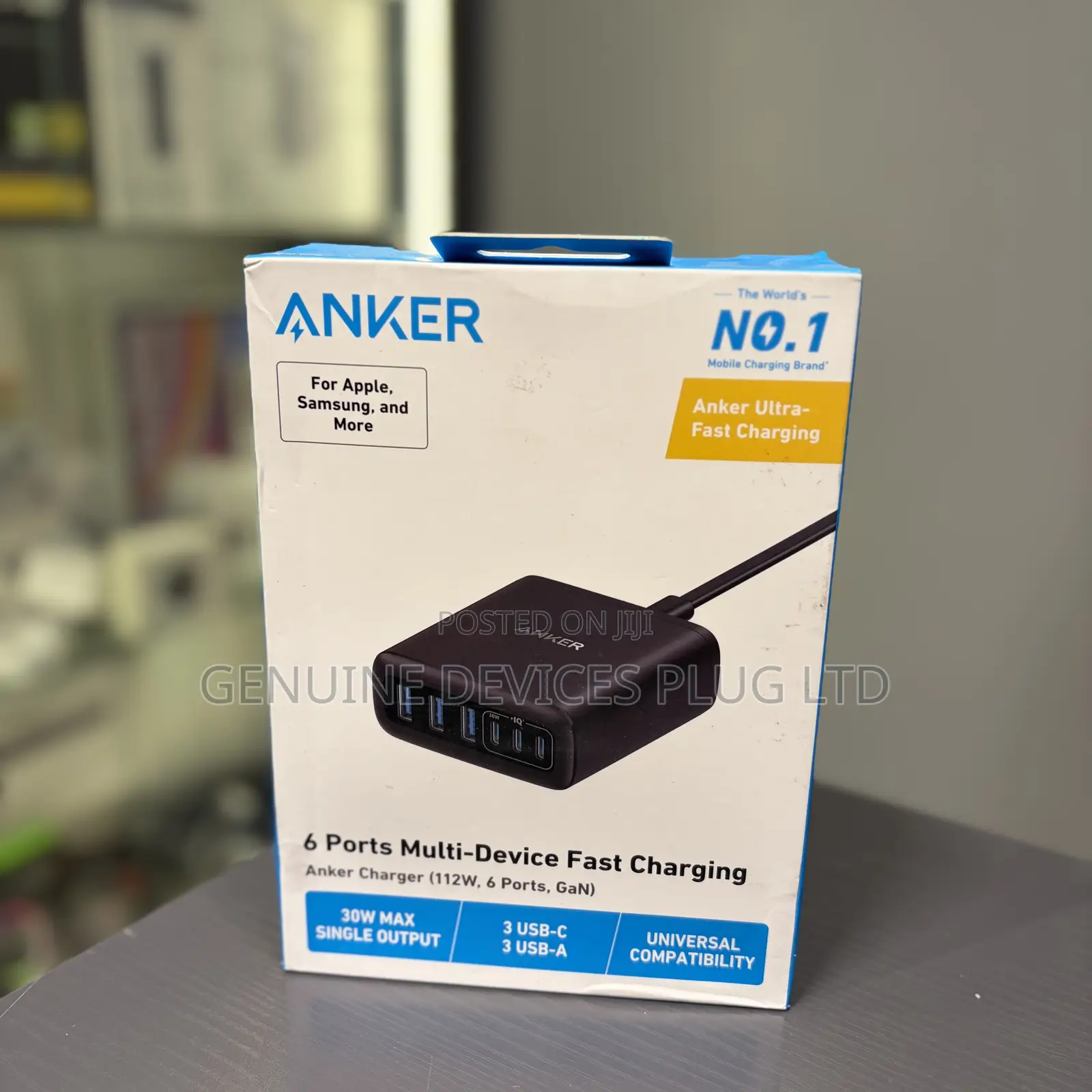 Anker Desktop Charger - Fast Charging 112w Max 6-Port Charging Station