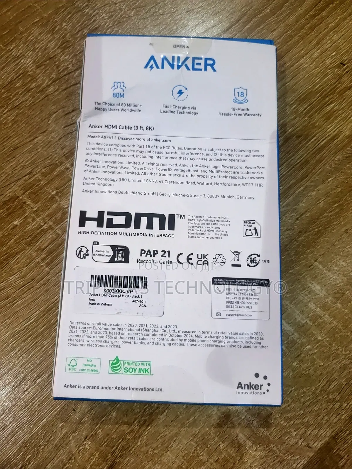 Anker 2.1 () Hdmi to Hdmi Cable (3ft)