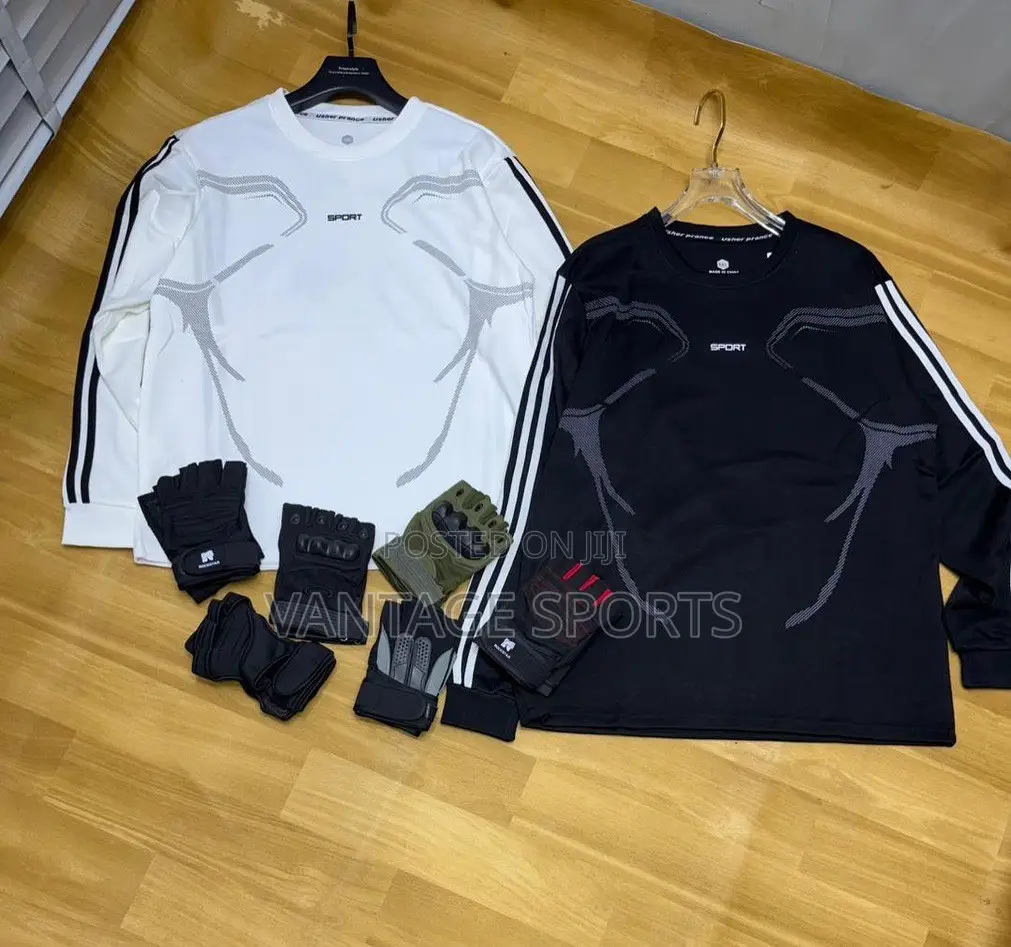 Men’s Long Sleeve Gym Shirt – Workout, Training Fitness Sportswear