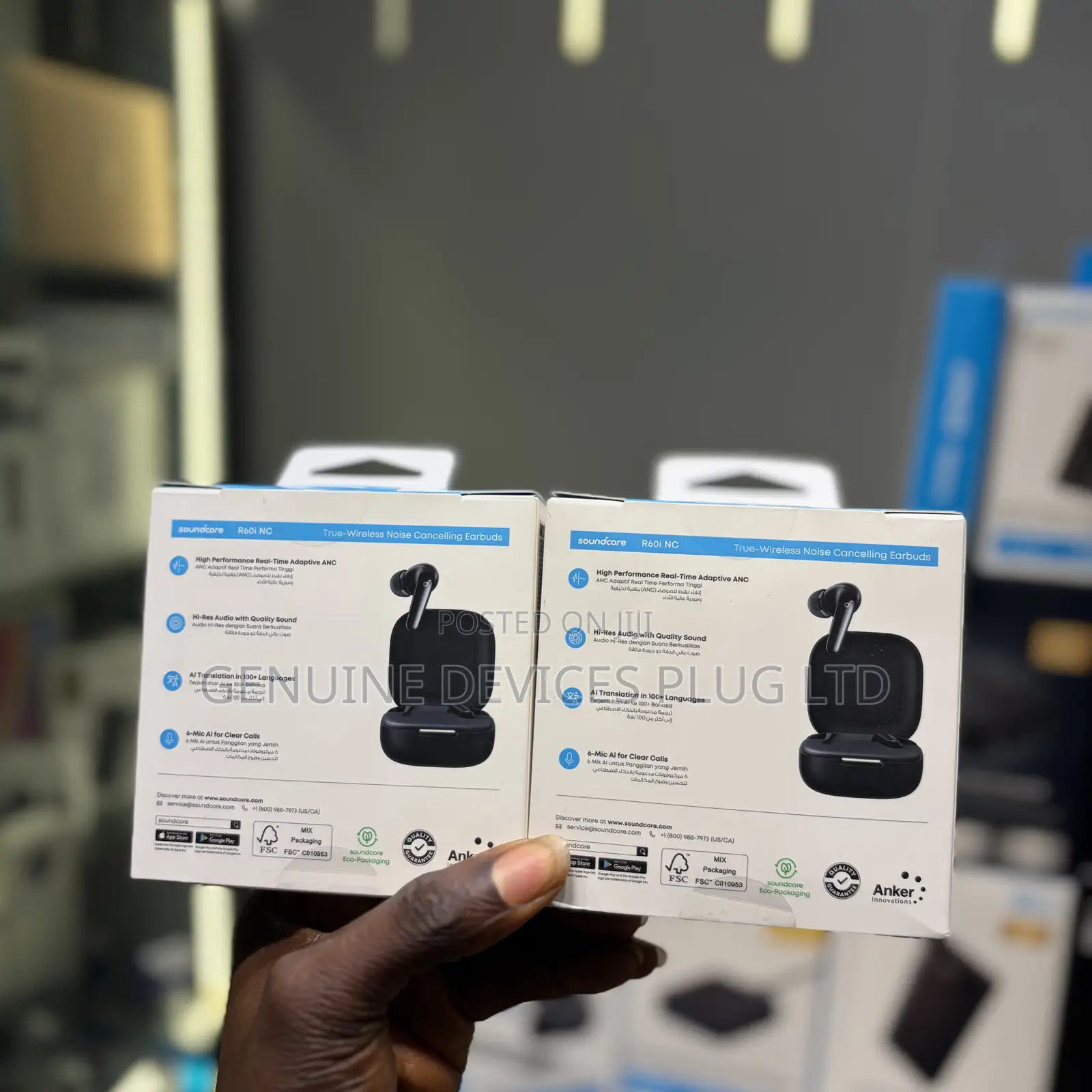 Anker Soundcore R60i NC, 6-Mics, Real-Time Adaptive Noise Cancelling