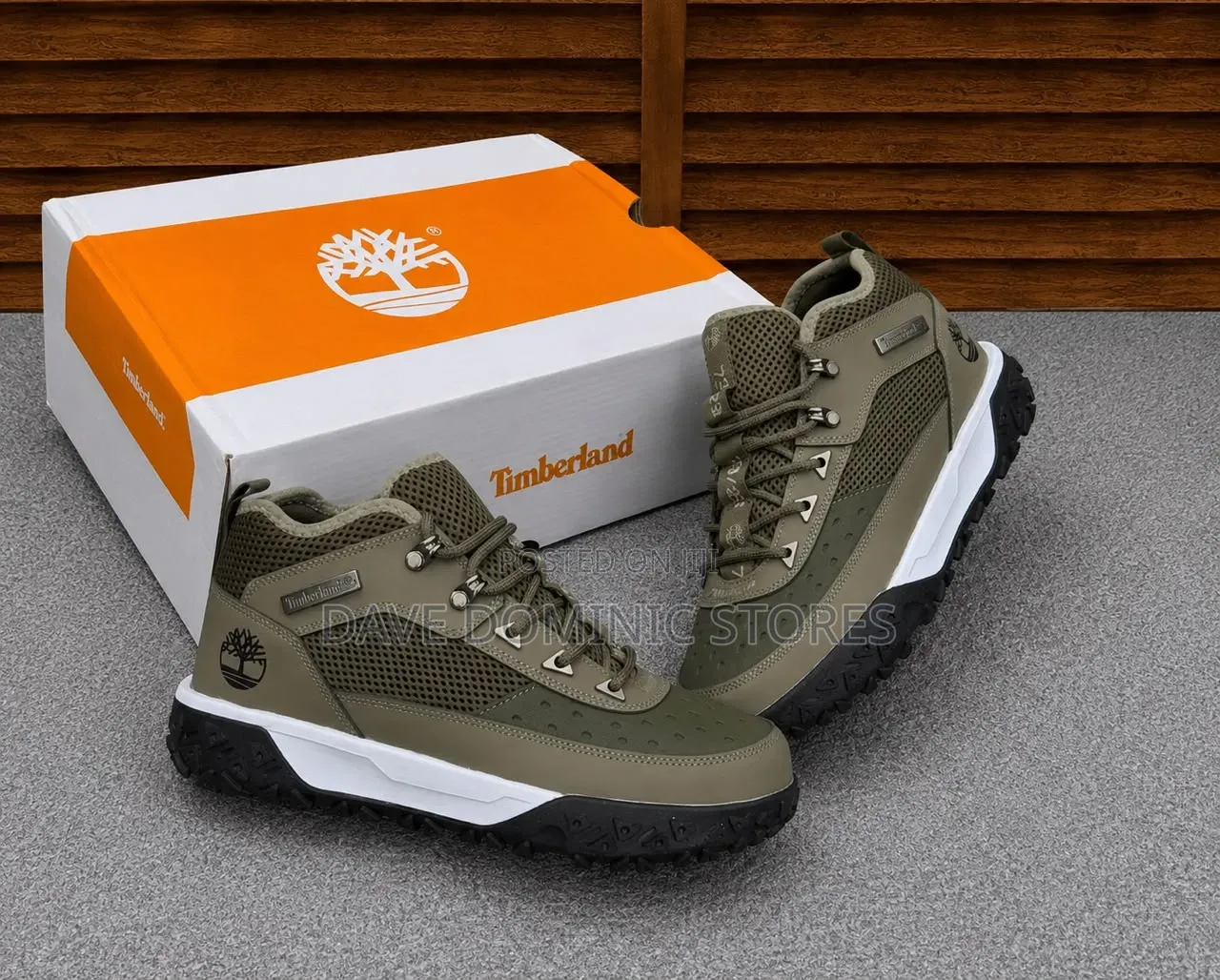 Original Timberland Motion 6 Hiking Boots Olive Green