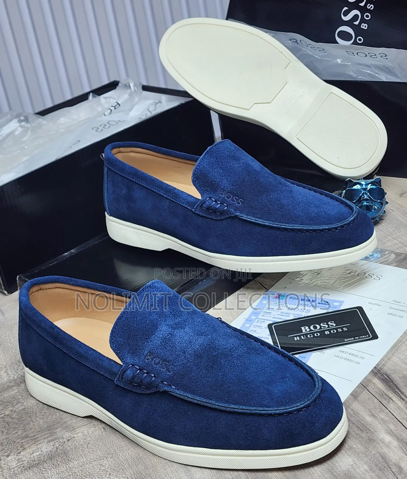 Suede Hugo Boss Slip on Loafers