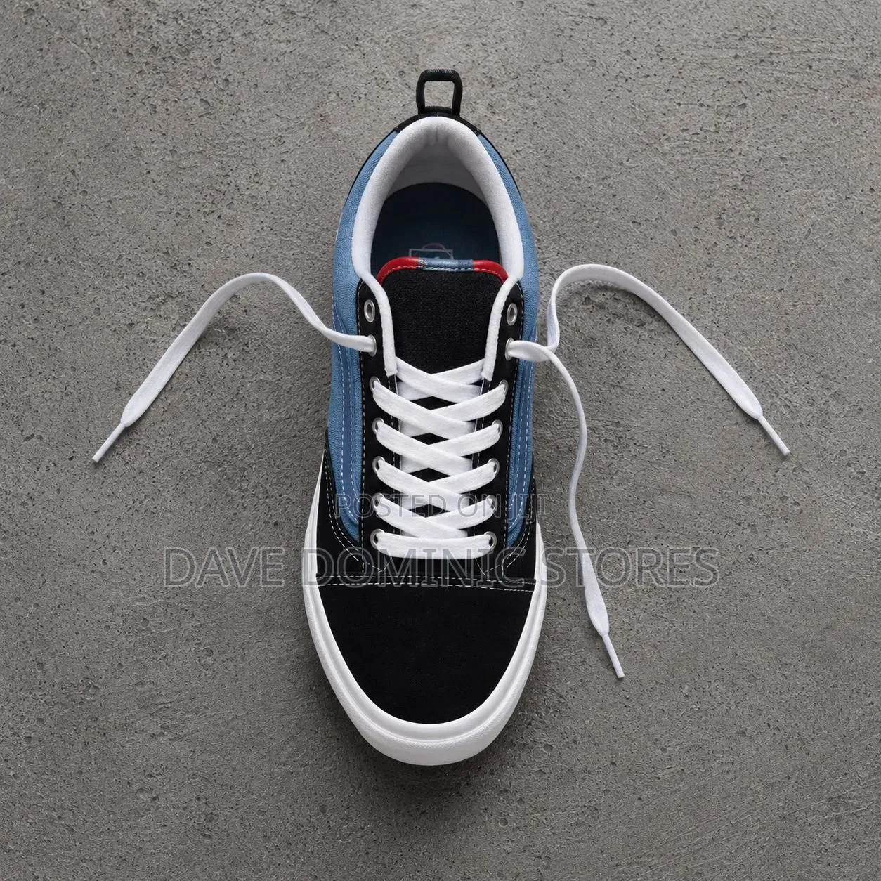 Original Vans Old Skool Skate Black/STV Navy Blue Available Now