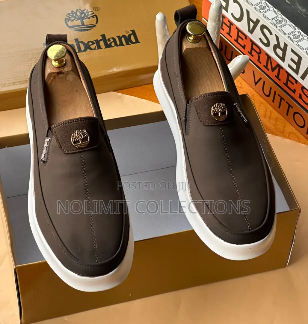 Timberland Men's Casual Slip on Shoes With White Platform Soles