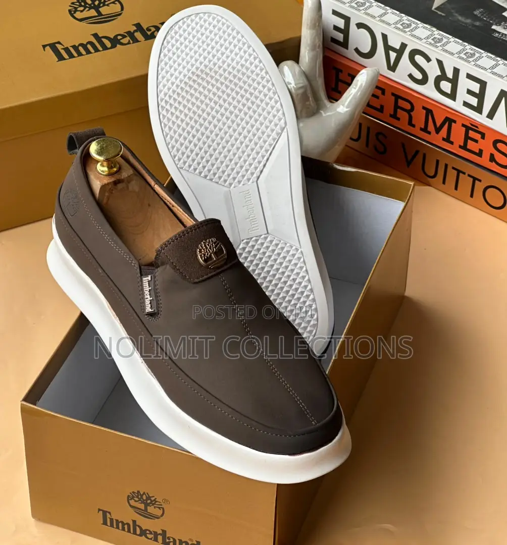 Timberland Men's Casual Slip on Shoes With White Platform Soles