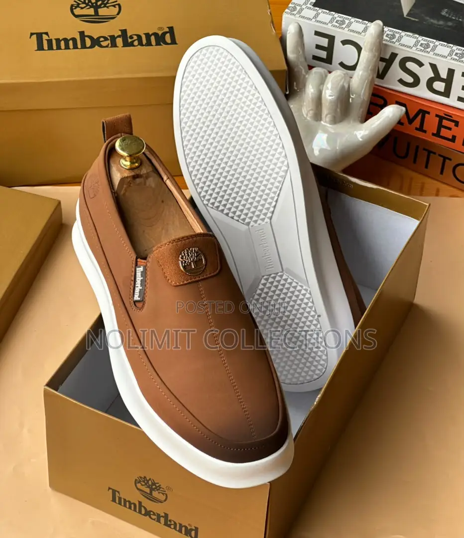 Timberland Men's Casual Slip on Shoes With White Platform Soles