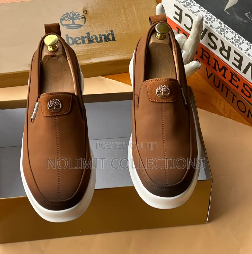 Timberland Men's Casual Slip on Shoes With White Platform Soles