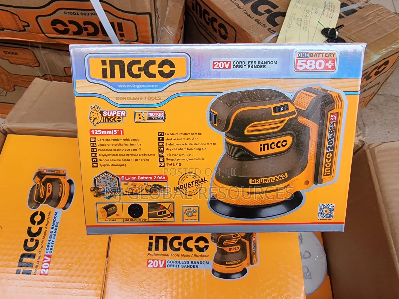 20v Cordless Random Orbit Sander Ingco