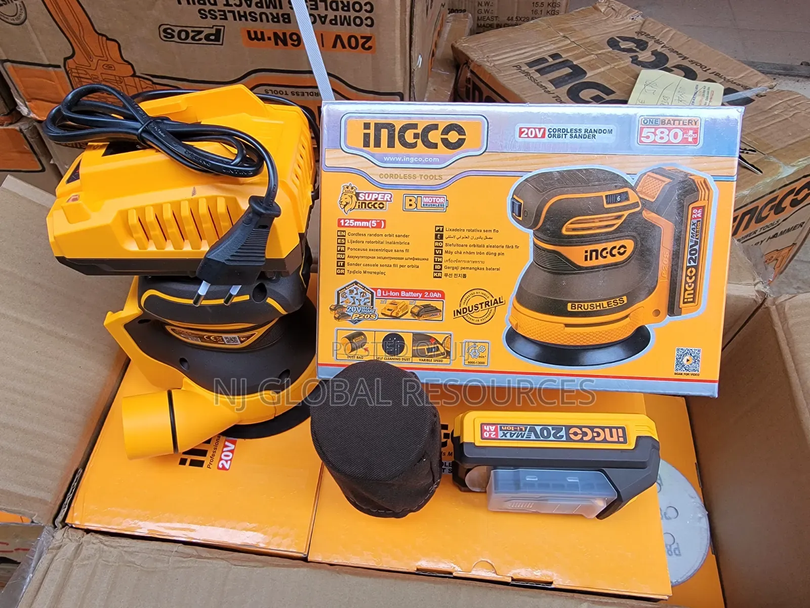 20v Cordless Random Orbit Sander Ingco