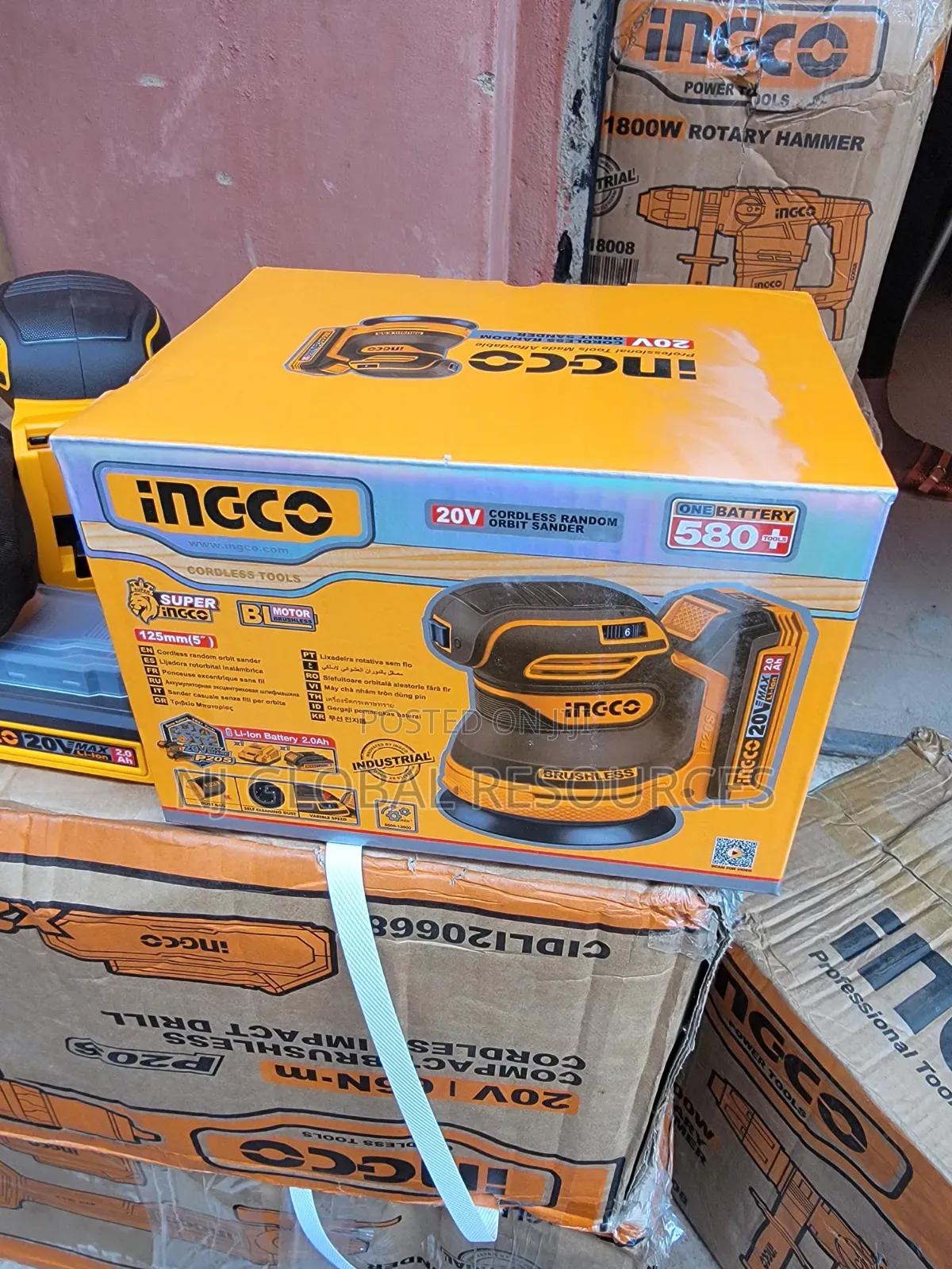 20v Cordless Random Orbit Sander Ingco
