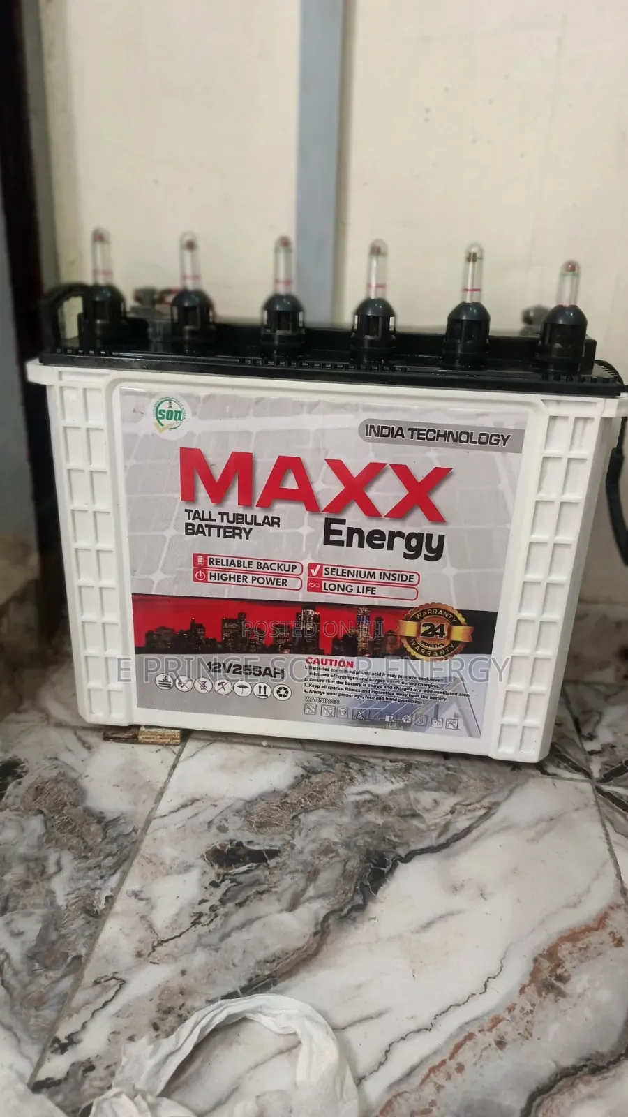 12v 255ah Maxx Energy Tubular Battery