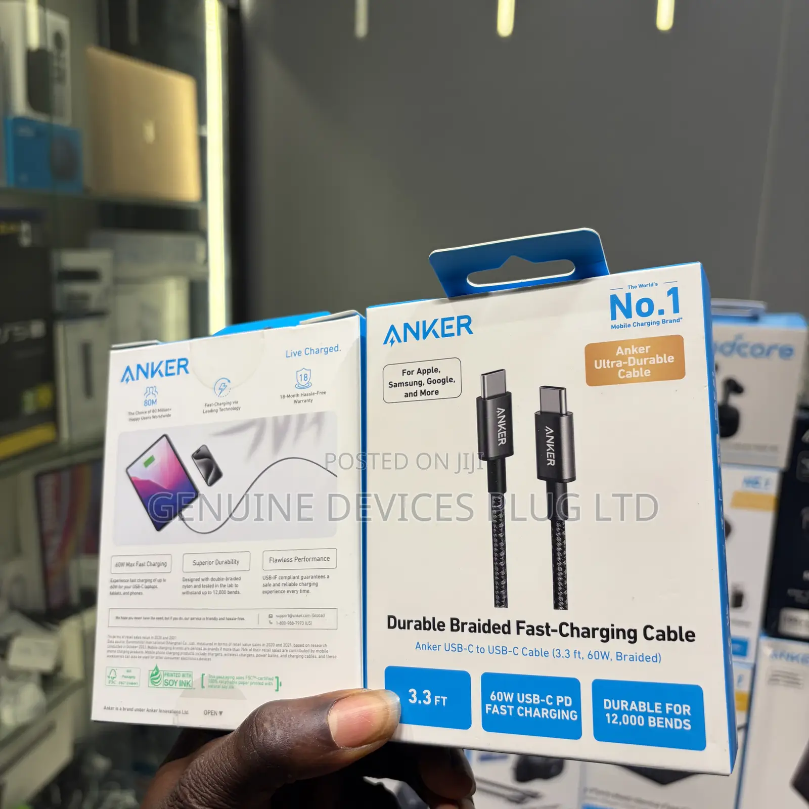 Anker USB C to USB C Cable, 2-Pack 6 Ft/3.3ft (1.8 M/1 M) Type C