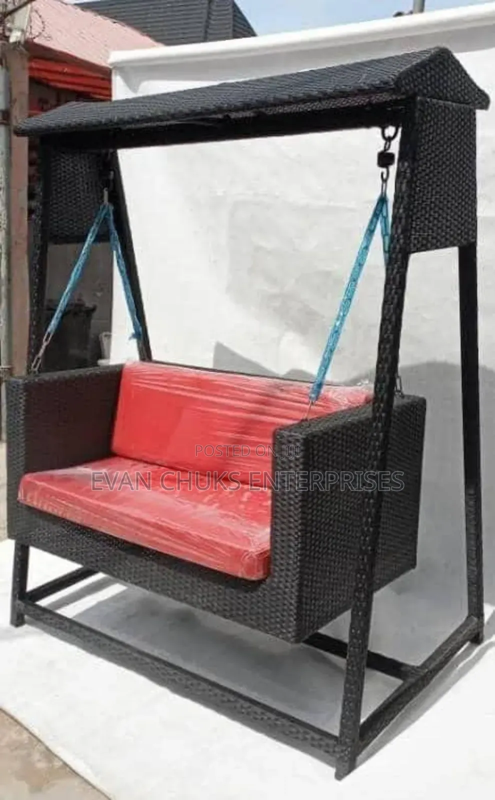 Double Seaters Rattan Swing Chair