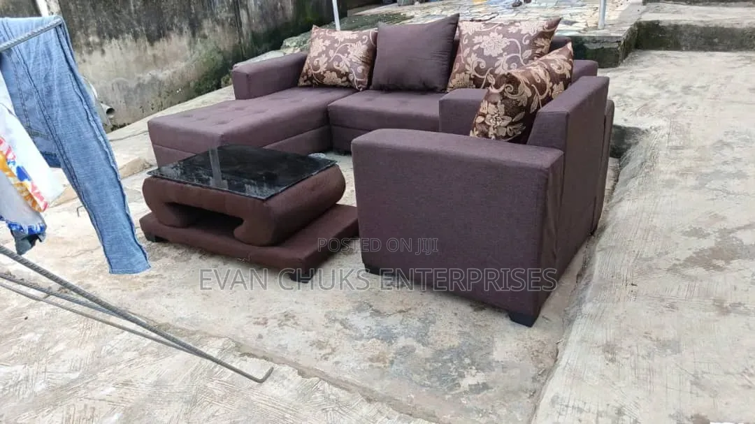Locally Made L Shape Sofa and Centre Table