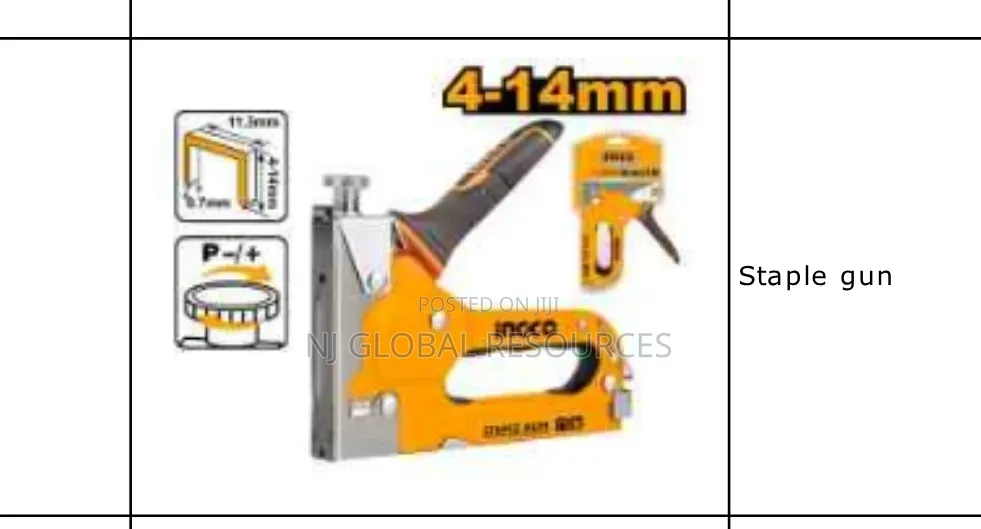Ingco Heavy Duty Staple Gun HSG14018 With 100pcs of Pin