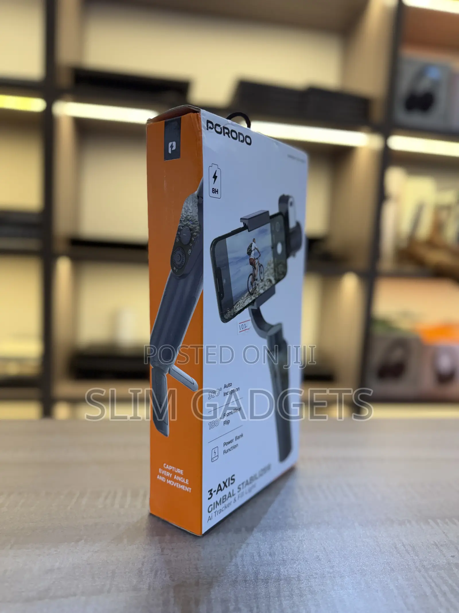 Porodo 3 Axis Gimbal Stabilizer With Ai Tracking