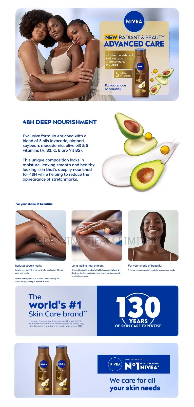 NIVEA Advanced Care 400ml | to Hydrate Skin & Clear Stretch Marks