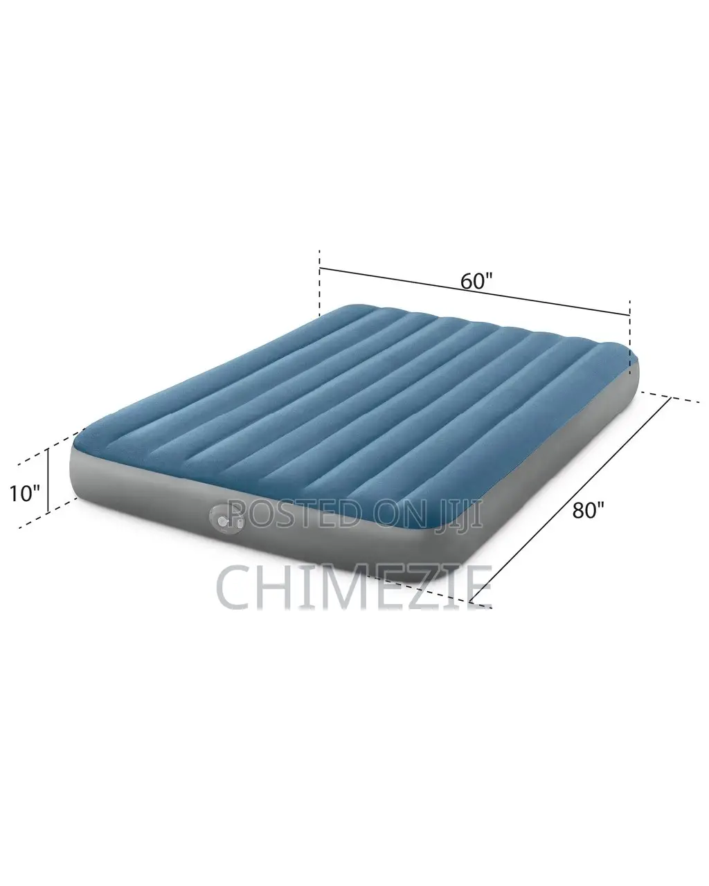 10in 5 X 6 Queen Dura-Beam Downy Air Mattress W/T Rechargeable Pump
